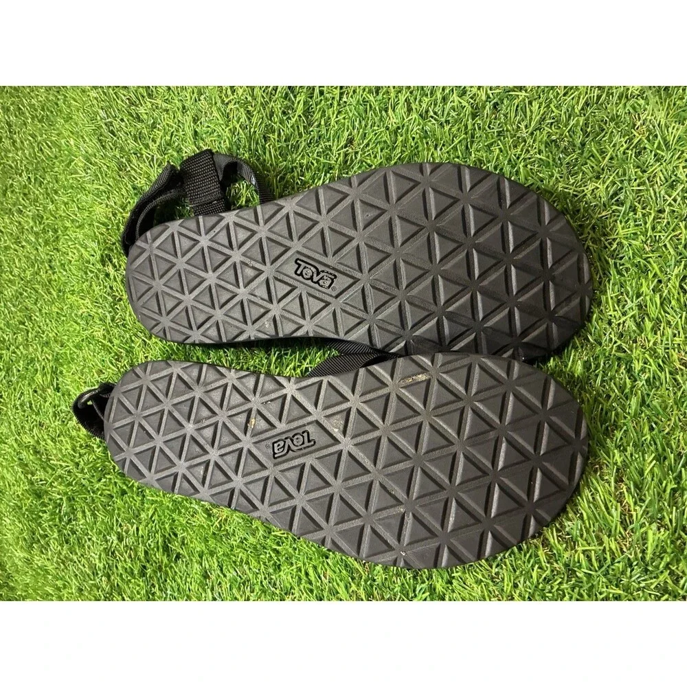 Teva Original Universal Flip Flop Sport Sandals Men’s 7 Black Hook & Loop